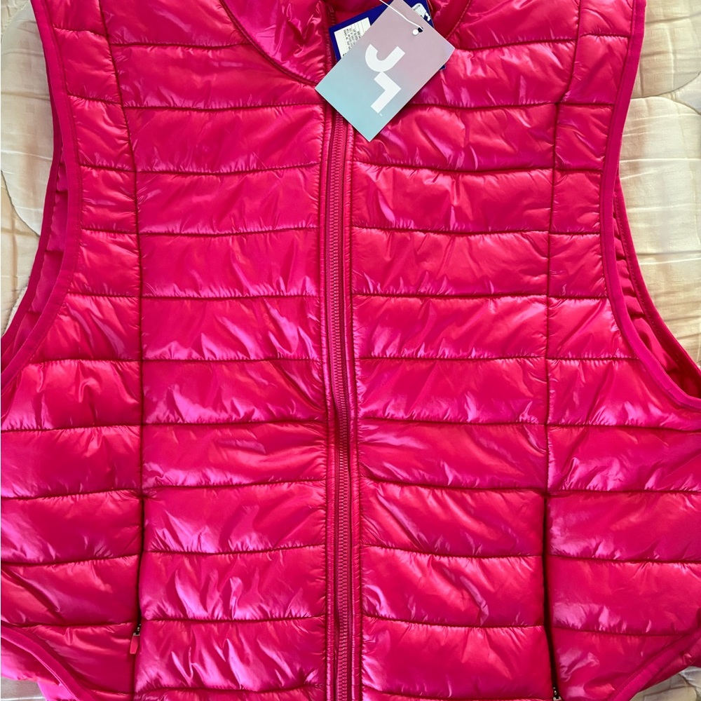 Hot pink Joylab women’s XL cropped puffer vest - Picture 2 of 2